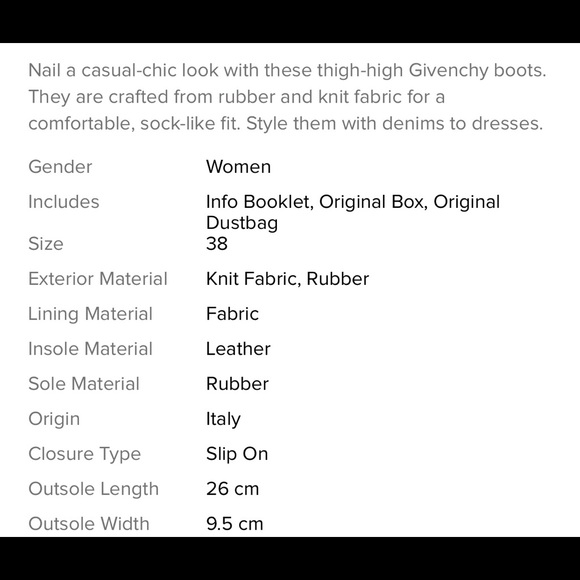 NIB. Givenchy. Storm rubber and ribbed-knit thigh sock boots. - Picture 13 of 13